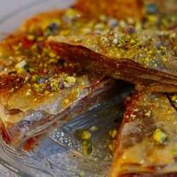 Baklava de pistachos y nueces
